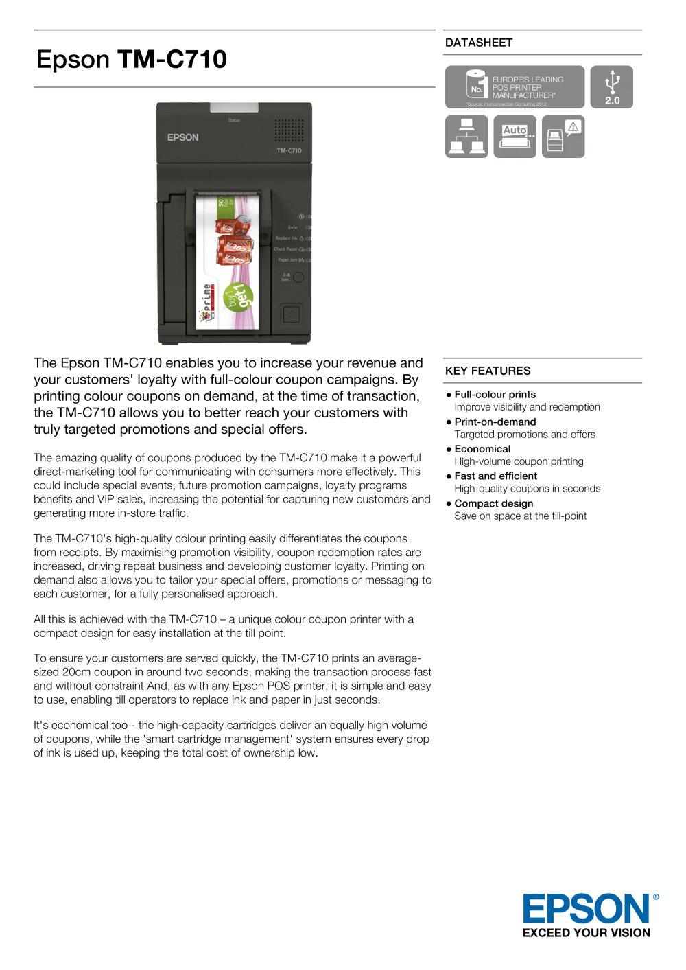 EPSON TM-C710 - 1 / 2 Pages