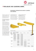 Overhung version die loading arms