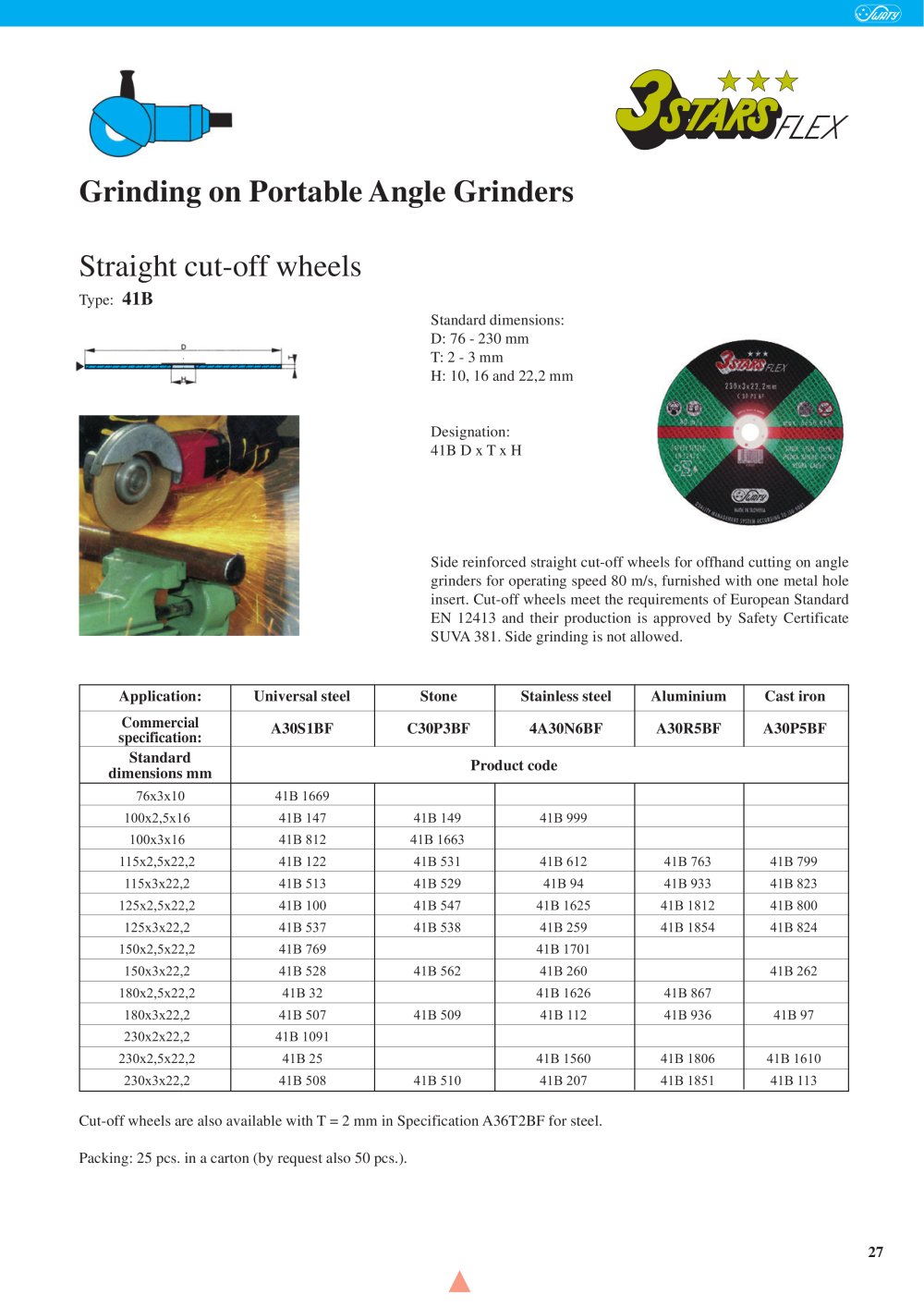 Cut-off wheels 100 - 250 mm - SWATY