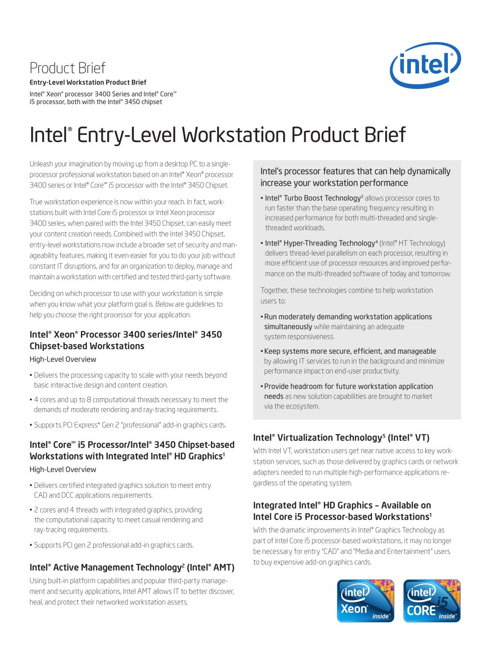 Intel&reg; 3450 Chipset - Intel
