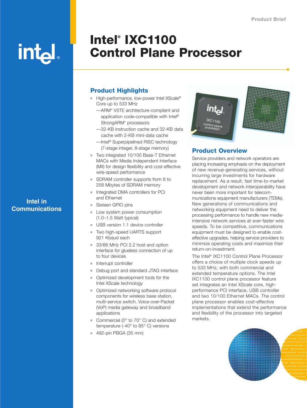 Intel&reg; IXC1100 Control Plane Processor - Intel
