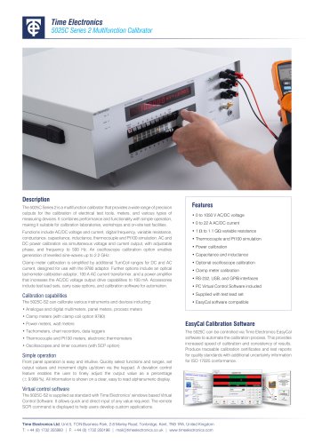 Rtd Temperature Calibrator Data Sheet Time Electronics Pdf