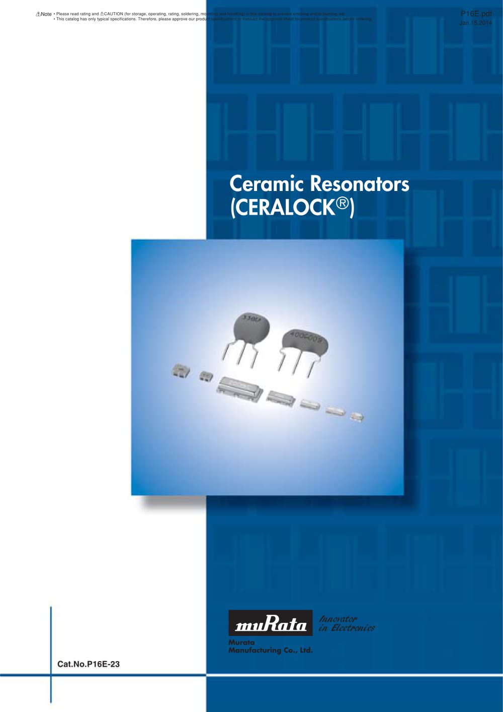 Ceramic Resonators "CERALOCK&reg;" - Murata