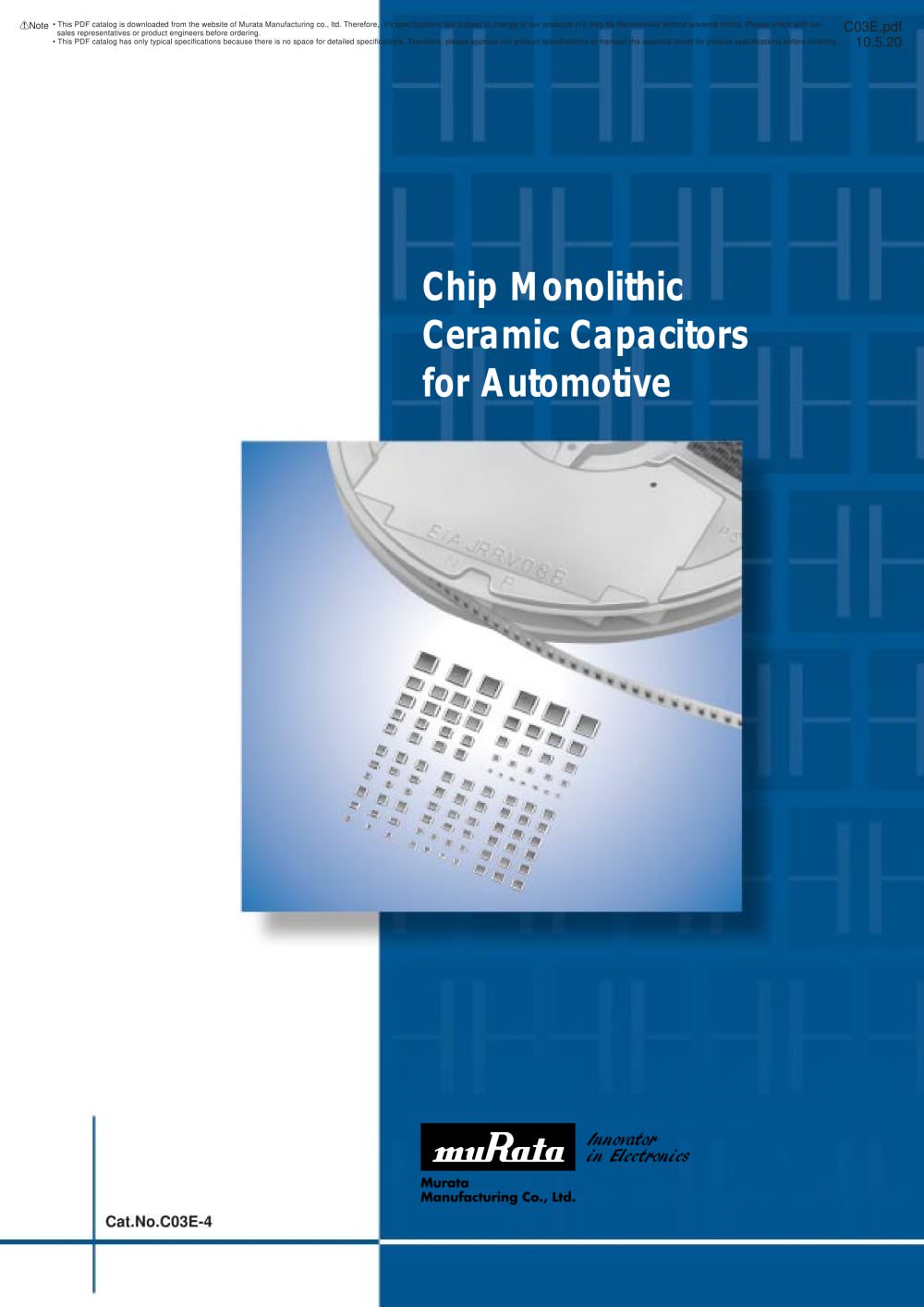 Chip Monolithic Ceramic Capacitors for Automotive - Murata