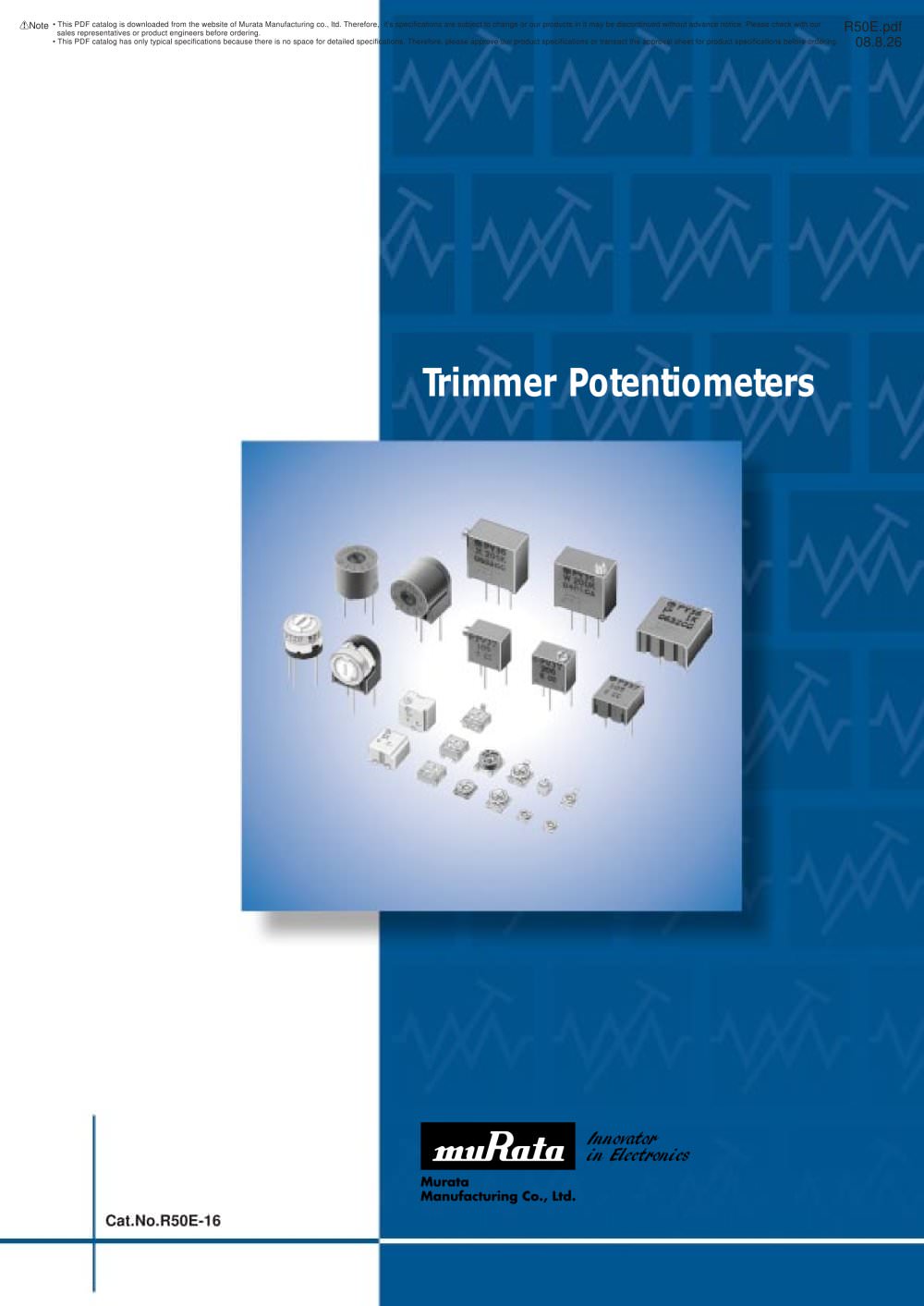 Trimmer Potentiometers - Murata