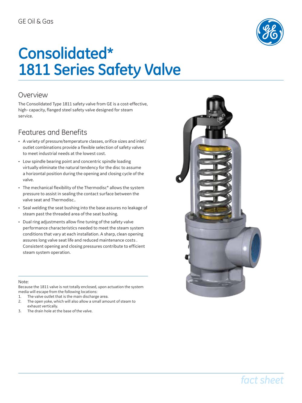 Consolidated Type 1811 Safety Valve Ge Gas Turbines Pdf Consolidated Type 1811 Safety Valve 1 2 Pages