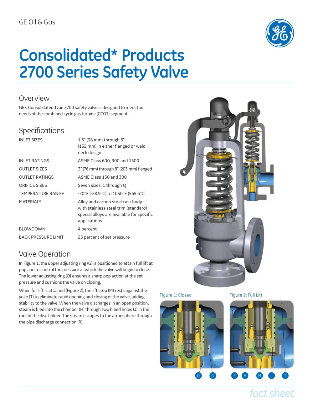 Dresser Consolidated Relief Valve Sizing Bestdressers 2017 Consolidated Type 2700 Safety Valve Ge Gas Turbines Pdf Dresser Srvs