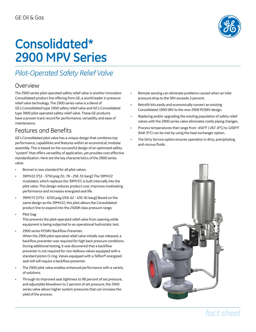 Consolidated Type 2900 Mpv Modular Pilot Operated Safety Relief Consolidated Type 2900 Mpv Modular Pilot Operated Safety Relief Valve 1 4 Pages