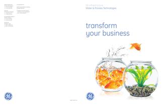 GE Water & Process Technologies Corporate Capabilities