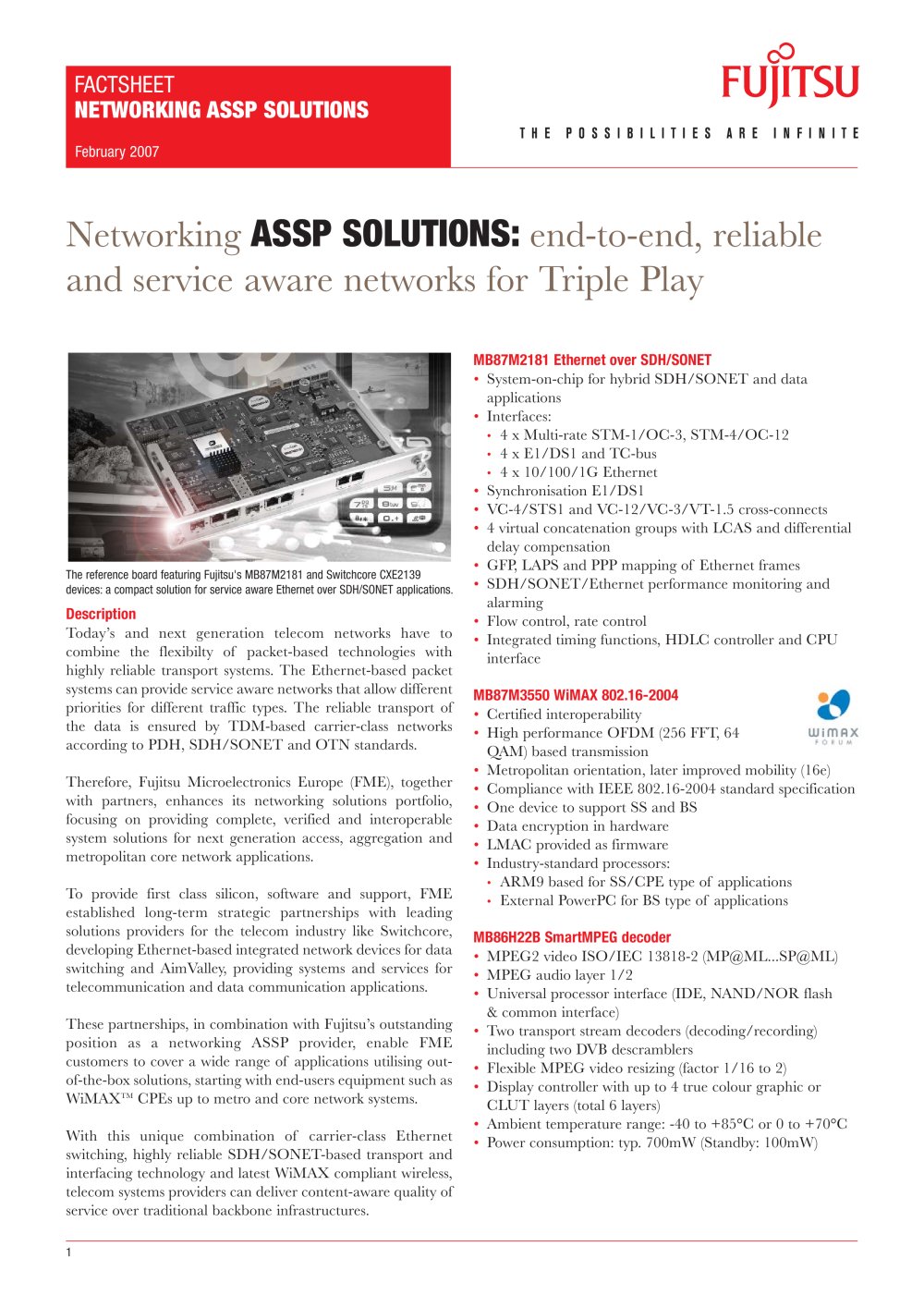 Networking ASSP Solutions - Fujitsu
