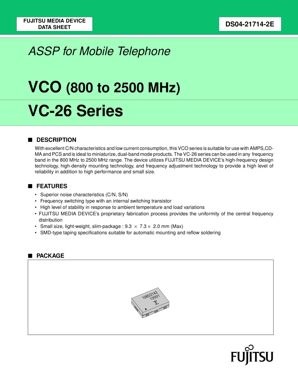 VCO (800 to 2500 MHz) - Fujitsu