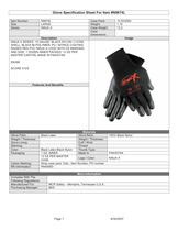  	  Ninja X - N9674 Bi-Polymer Coated Palm and Fingertips