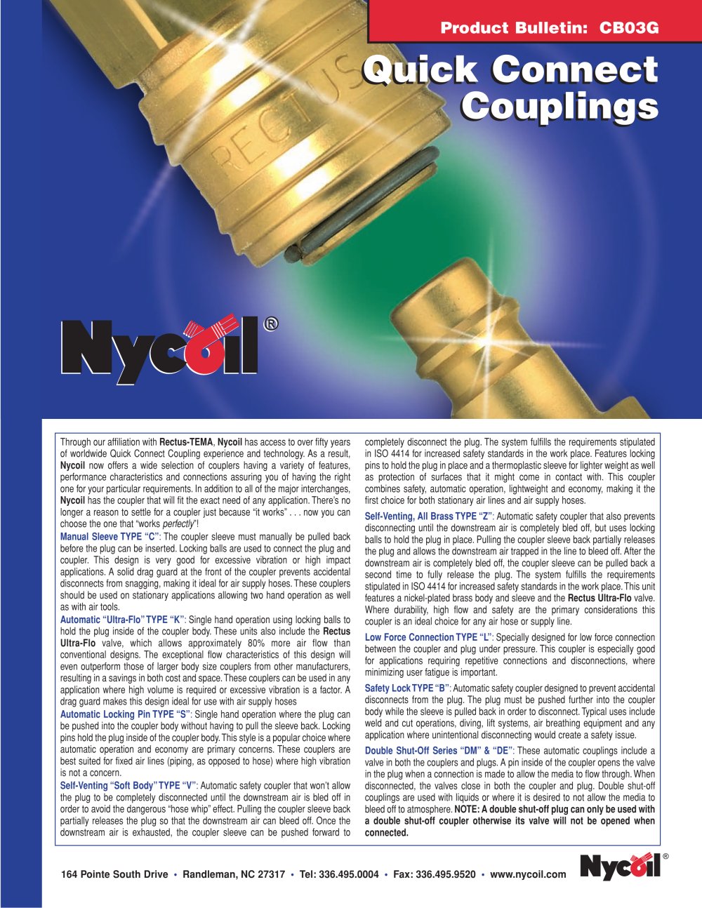 Quick Connect Couplings - Nycoil