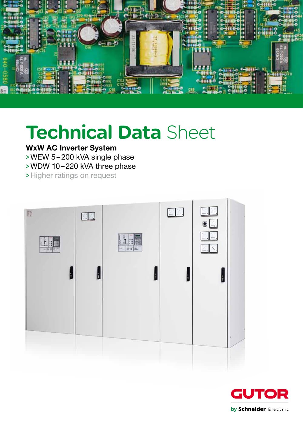 Technical Data Sheet_WxW - GUTOR Electronic LLC