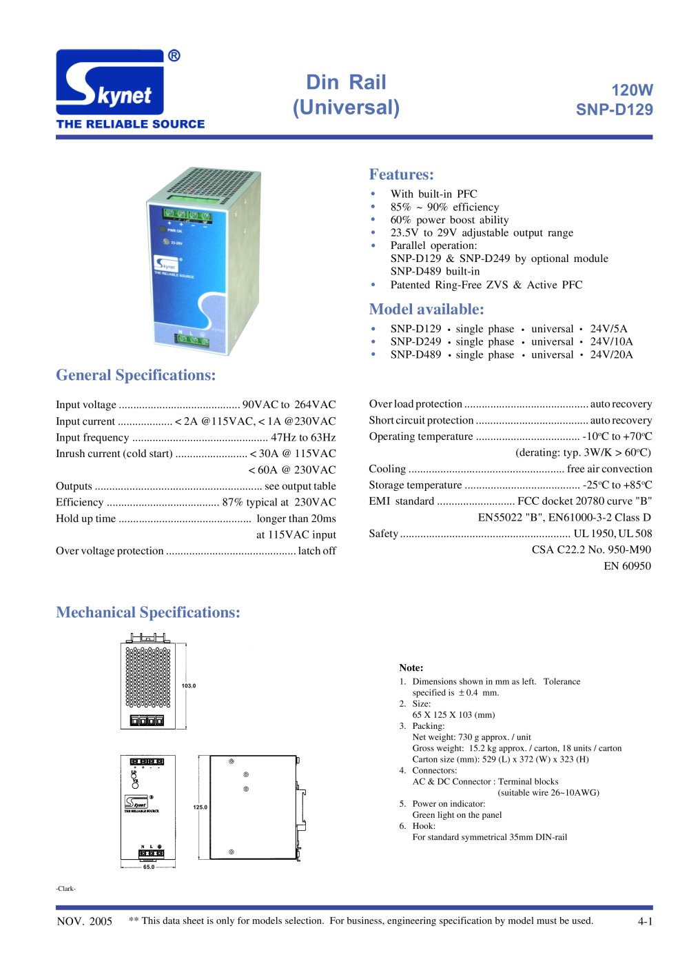 Skynet DIN Rail - Skynet Electronic