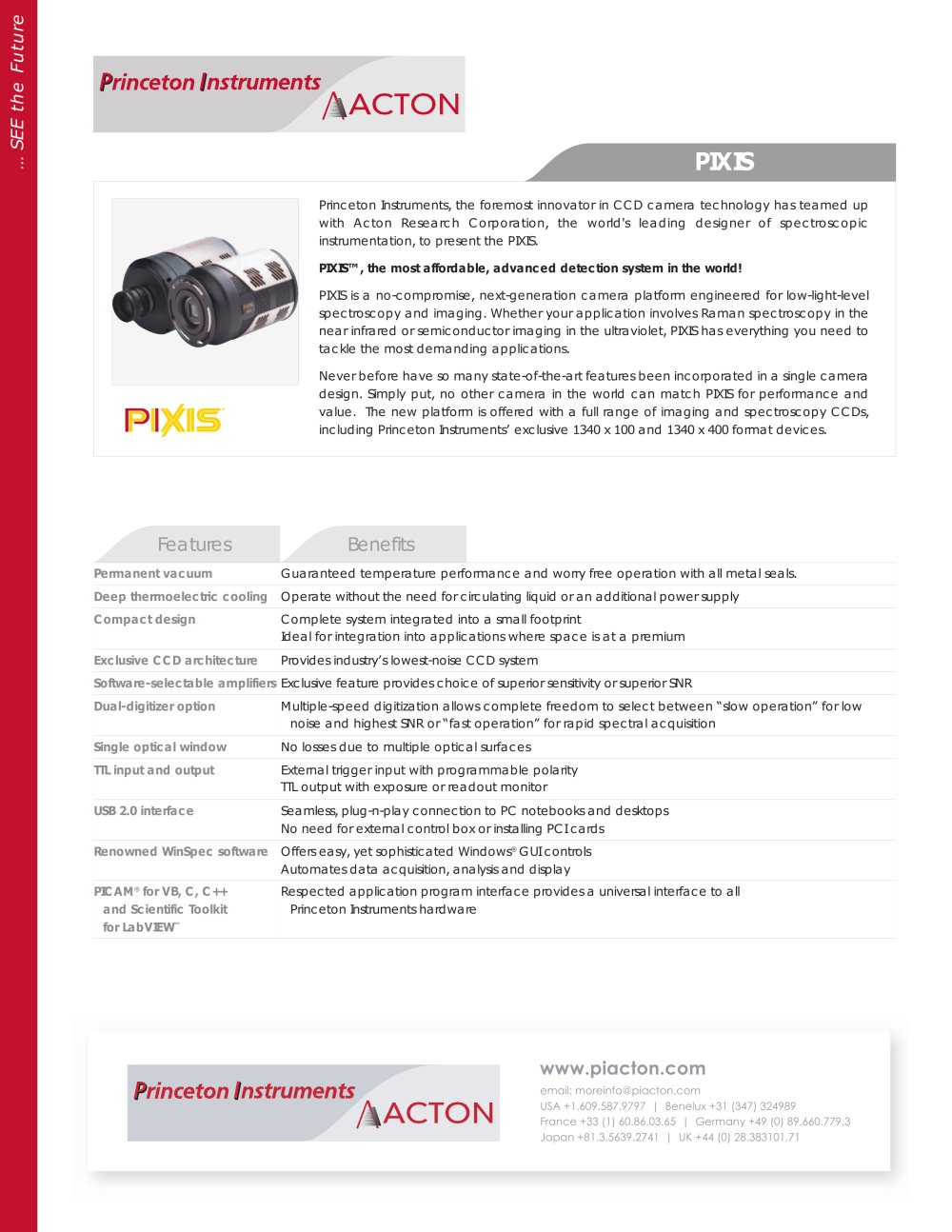 PIXIS Product Flyer - Princeton Instruments Acton