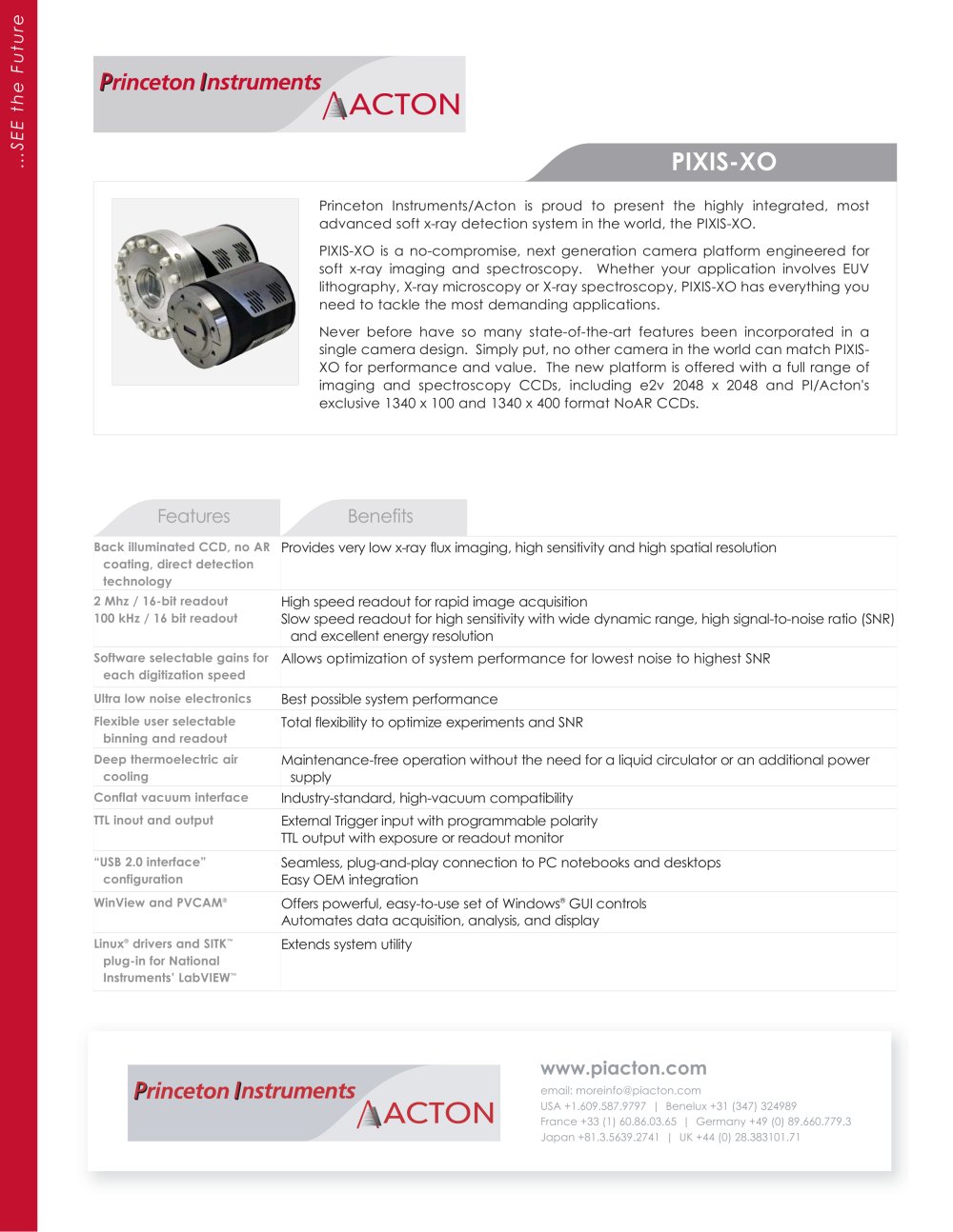 PIXIS-XO Product Flyer - Princeton Instruments Acton