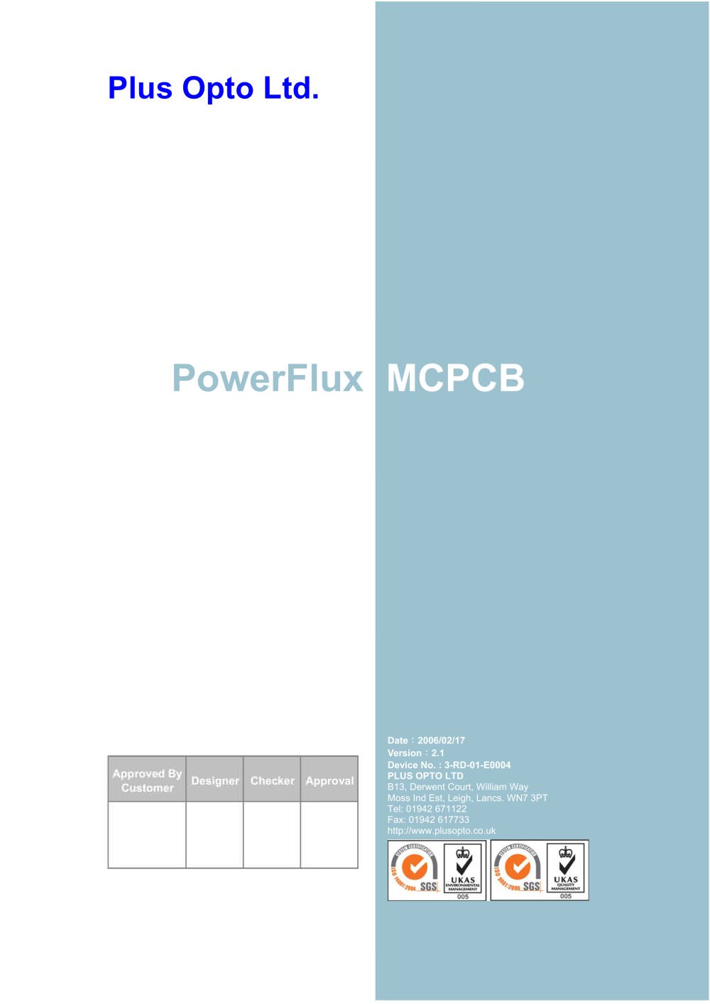 High Power Modules MCPCB - Plus Opto