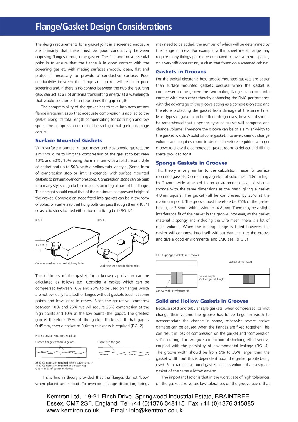 Flange/Gasket Design Considerations - Kemtron