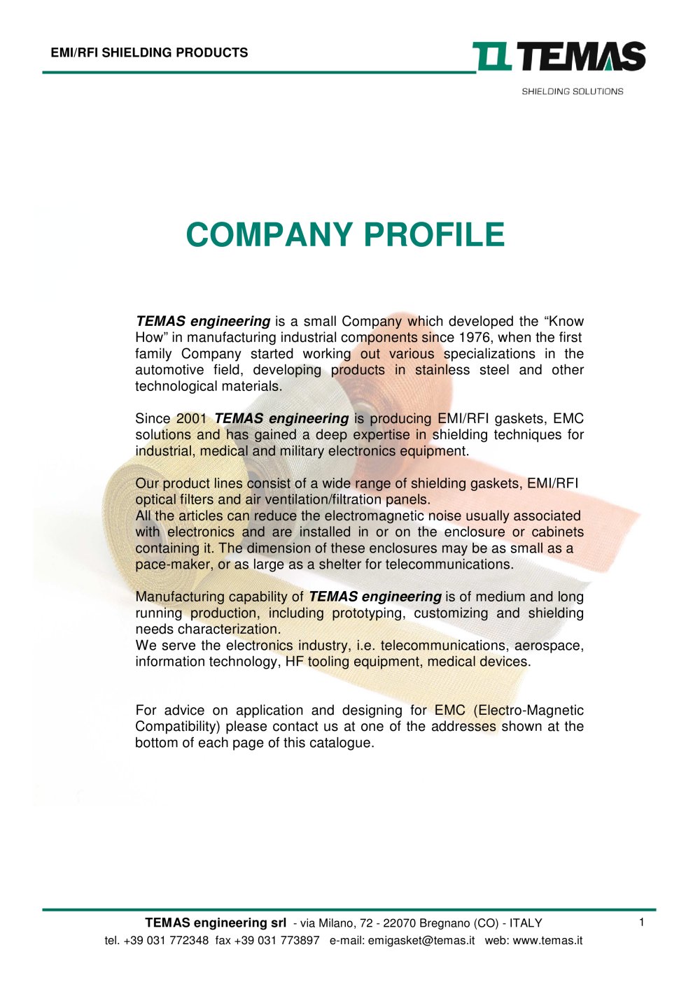 Conductive Gaskets and EMC - Temas Engineering
