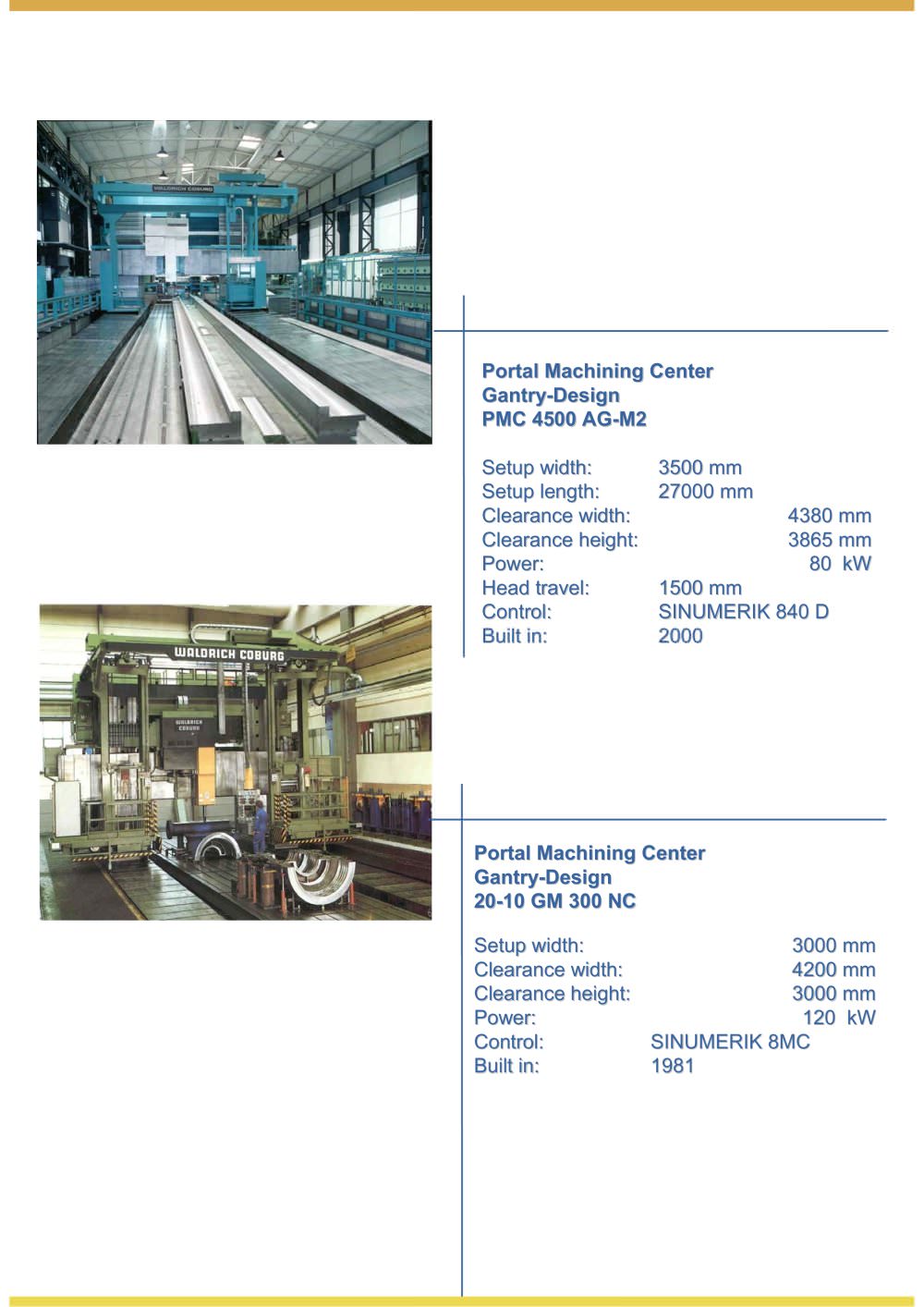 Machines overview - Waldrich Coburg
