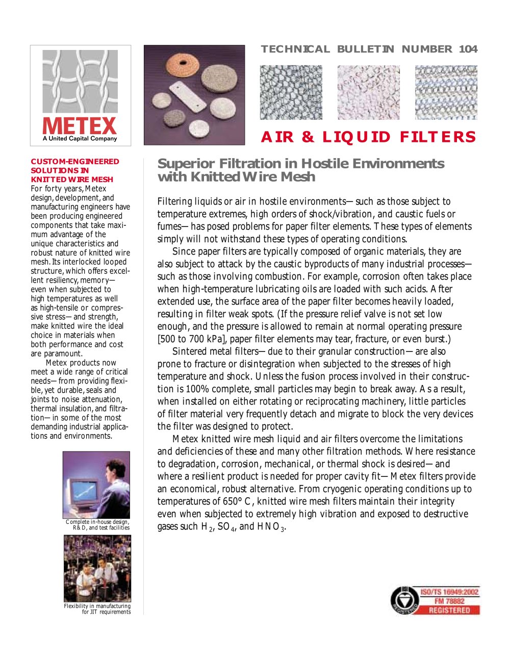 Air and Liquid Filters - Metex