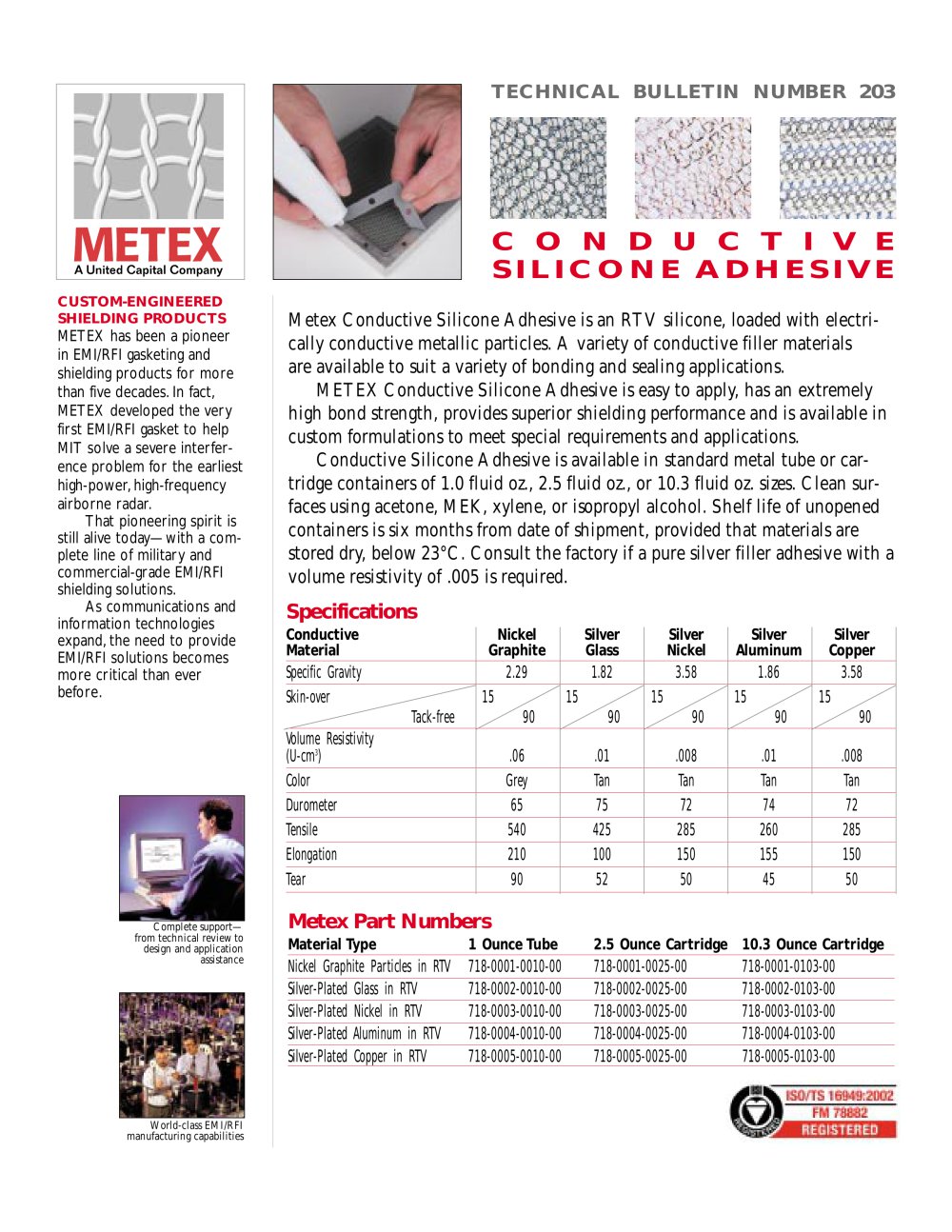 Conductive Silicone Adhesive - Metex