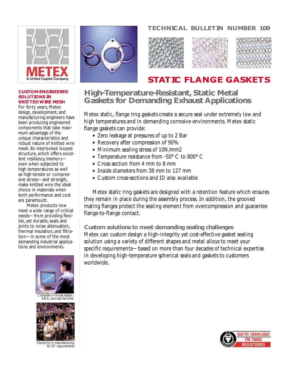 Static Flange Gaskets - Metex