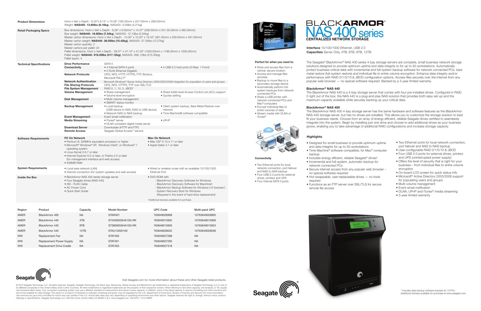 BlackArmor&reg; NAS 440 Network Storage Server - Seagate