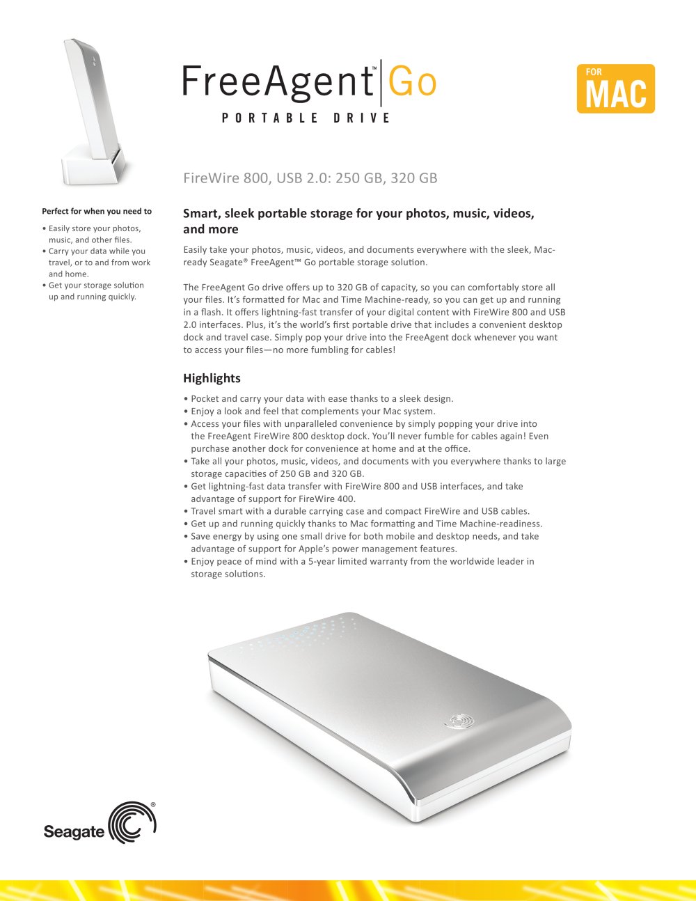 FreeAgent� Go for Mac - Seagate