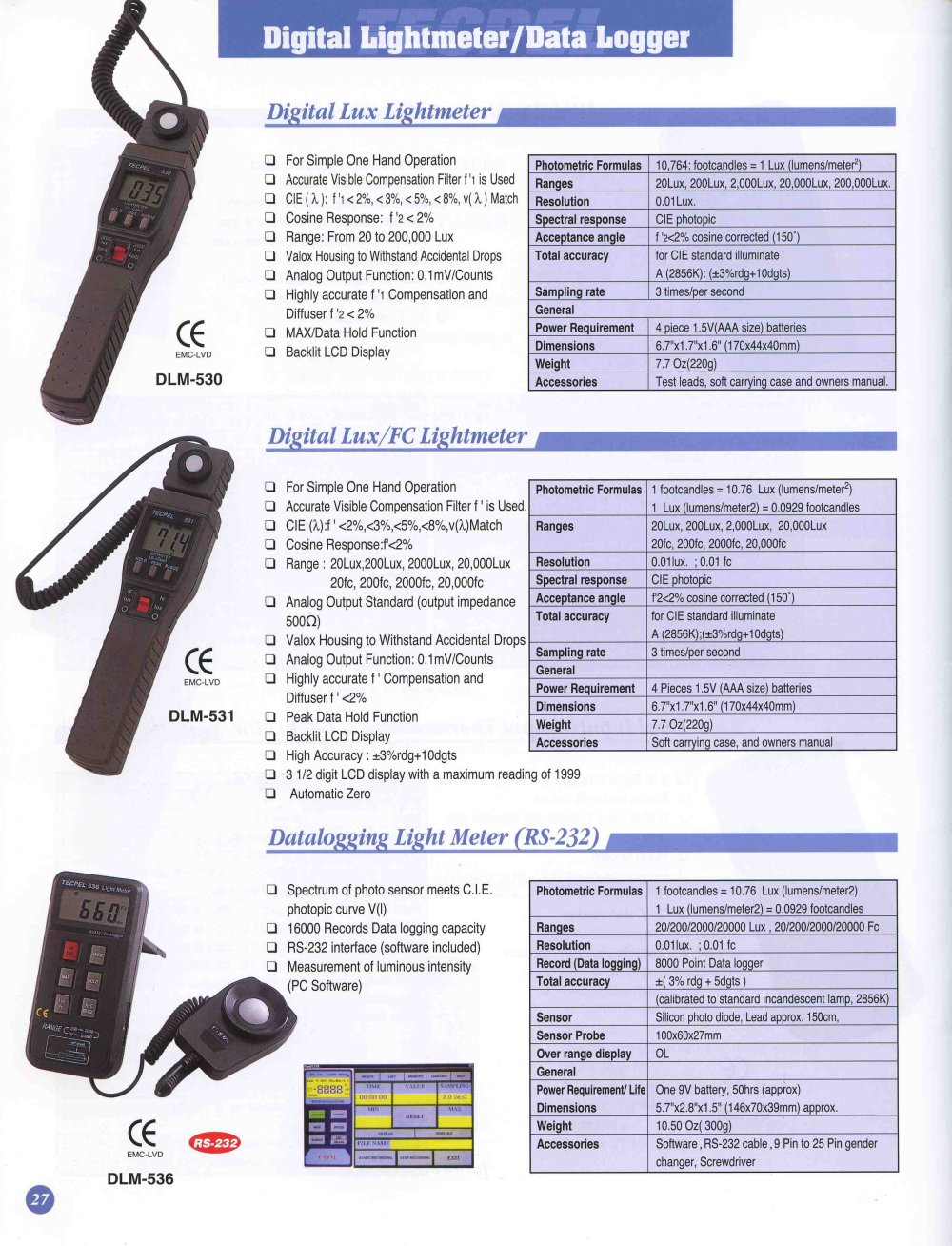 Light Meter/Light Meter Datalogging - Tecpel  Co., Ltd.