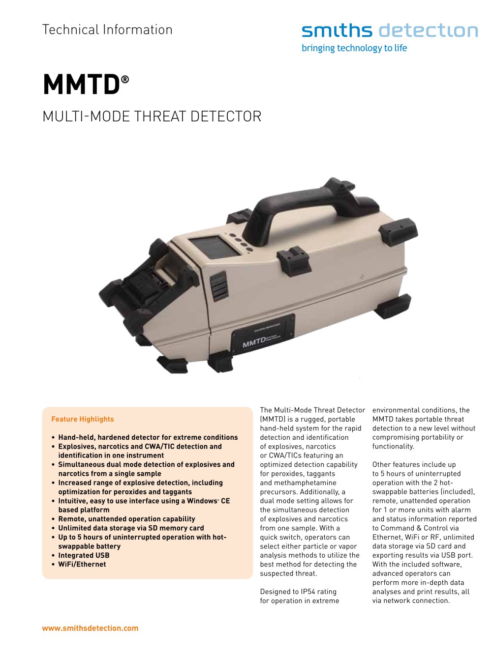 MMTD Multi-mode Threat Detector - 1 / 2 Pages