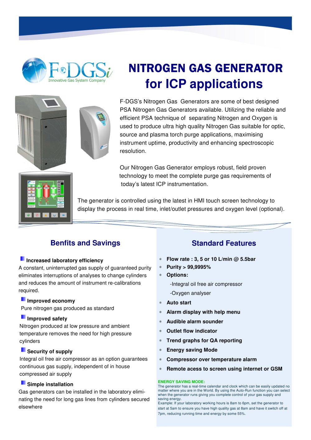 Nitrogen generator for ICP Application - F-DGSi
