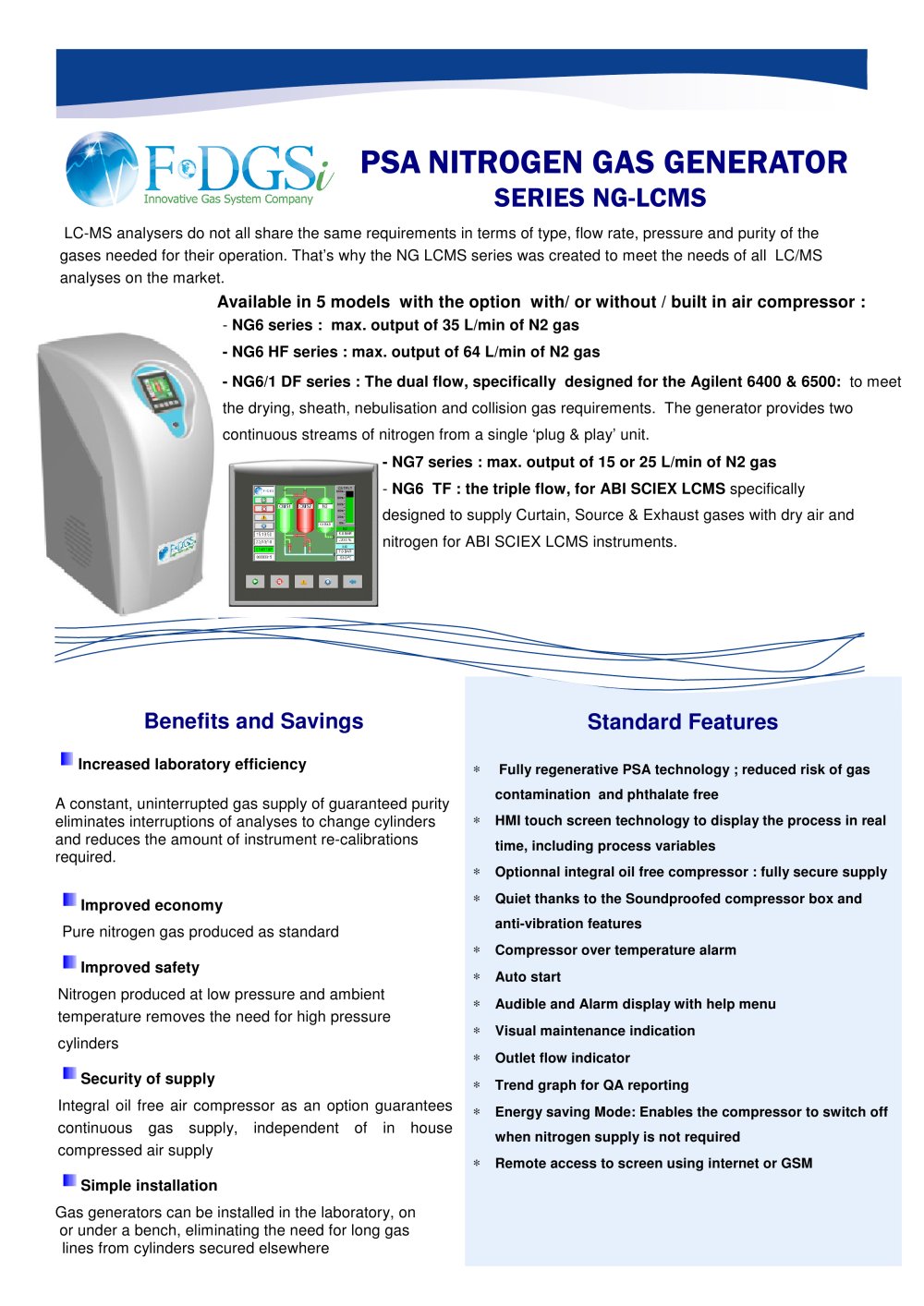 Nitrogen Generator - NG LCMS - F-DGSi