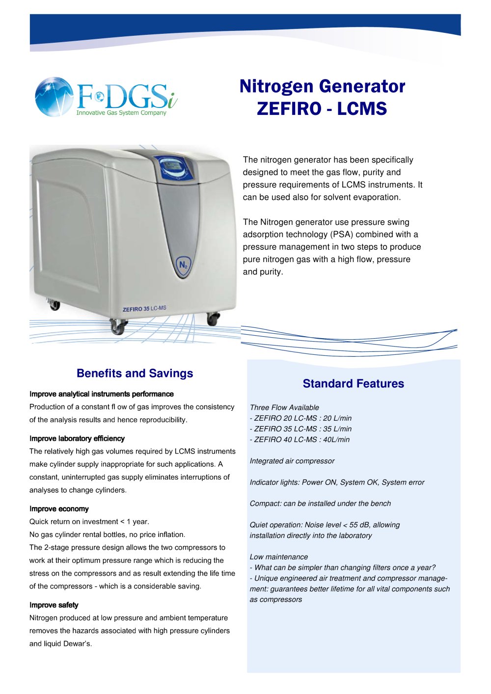 NITROGEN GENERATOR ZEFIRO LCMS - F-DBS