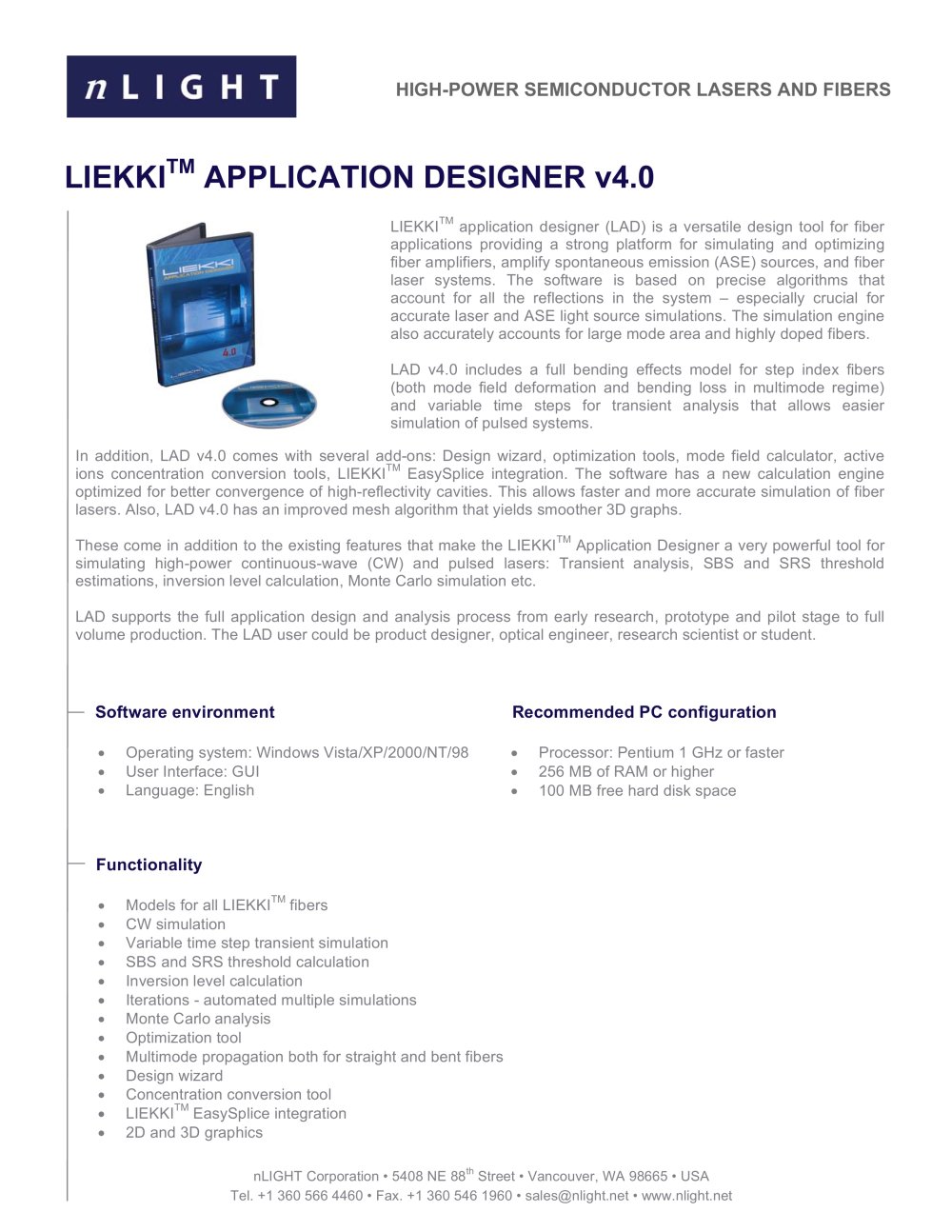 LIEKKI� APPLICATION DESIGNER V4.0 - nLight