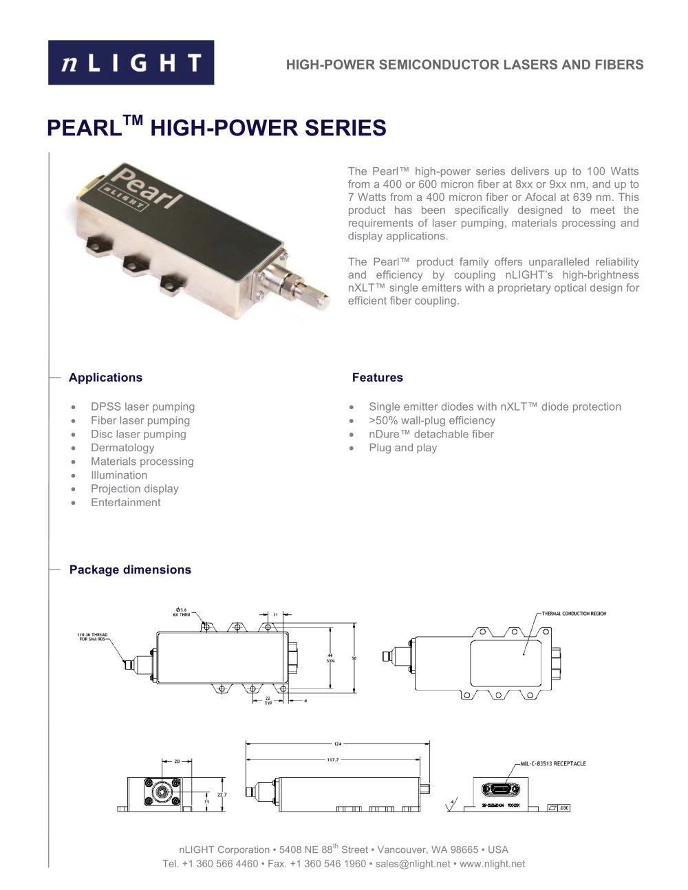 PEARL� HIGH-POWER MODULES - nLight