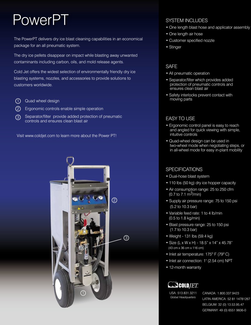 PowerPT Dry Ice Blasting Machine - Cold Jet