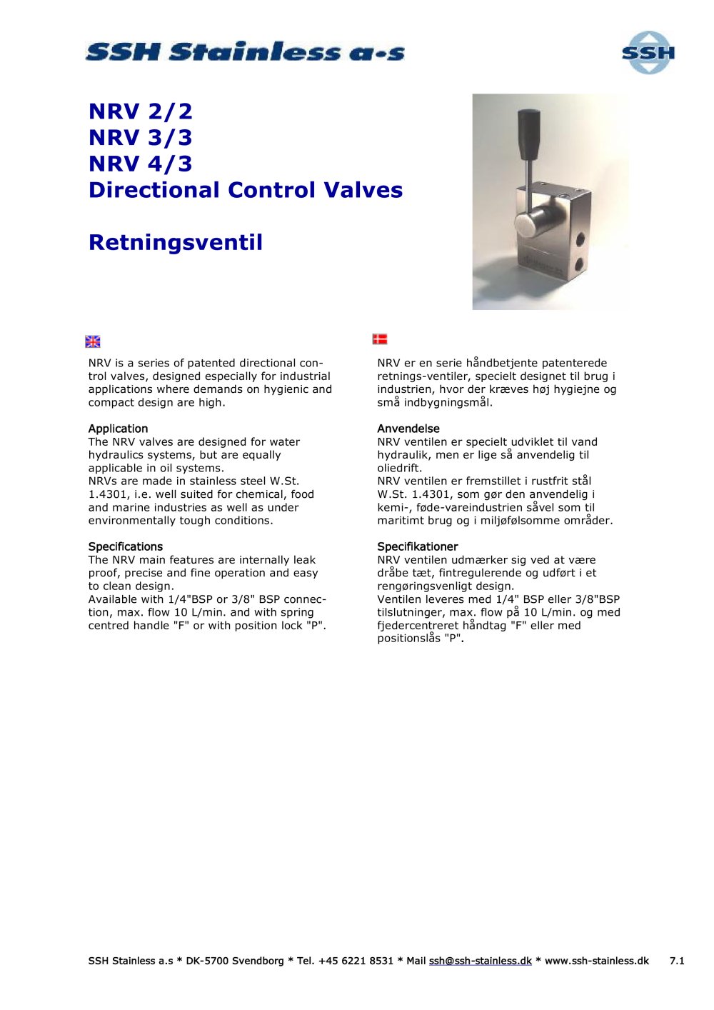 Valve Catalogue - SSH Stainless