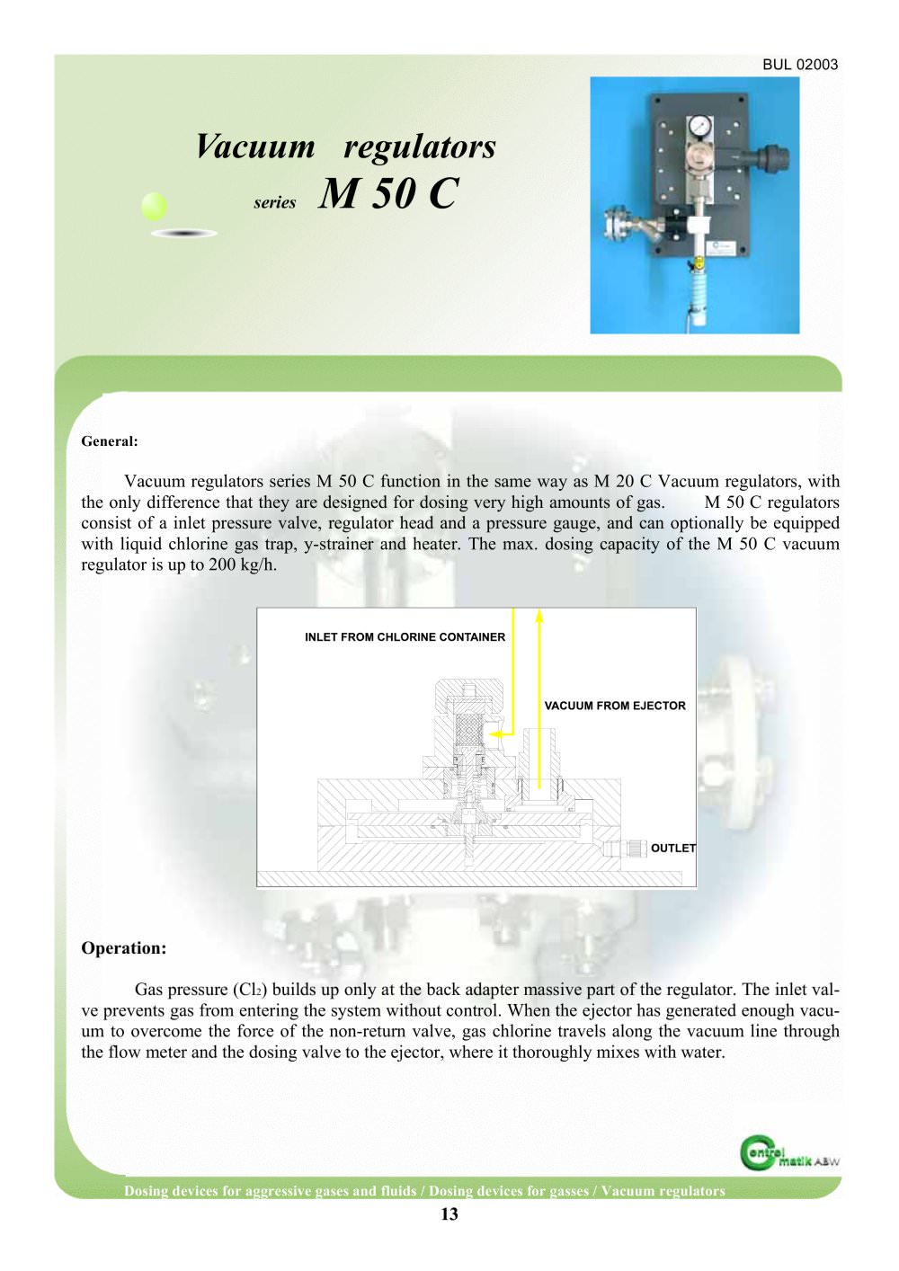 Vacuum Regulators  M 50 - Controlmatik