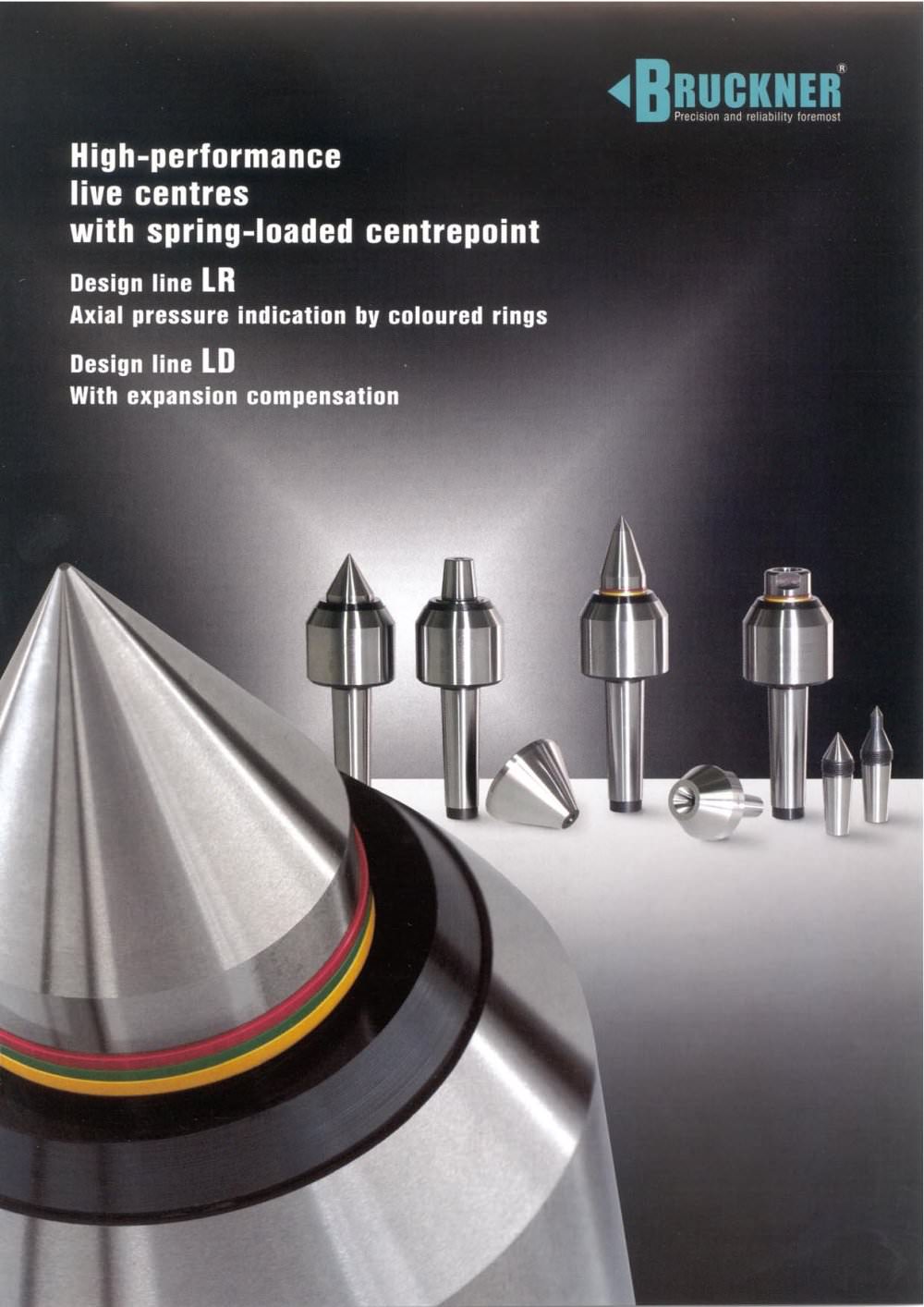 High performance live centres with spring-loaded centrepoint - Karl Bruckner