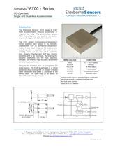 Sherborne Sensors A700 Series DC-Operated Single and Dual Axis Accelerometer