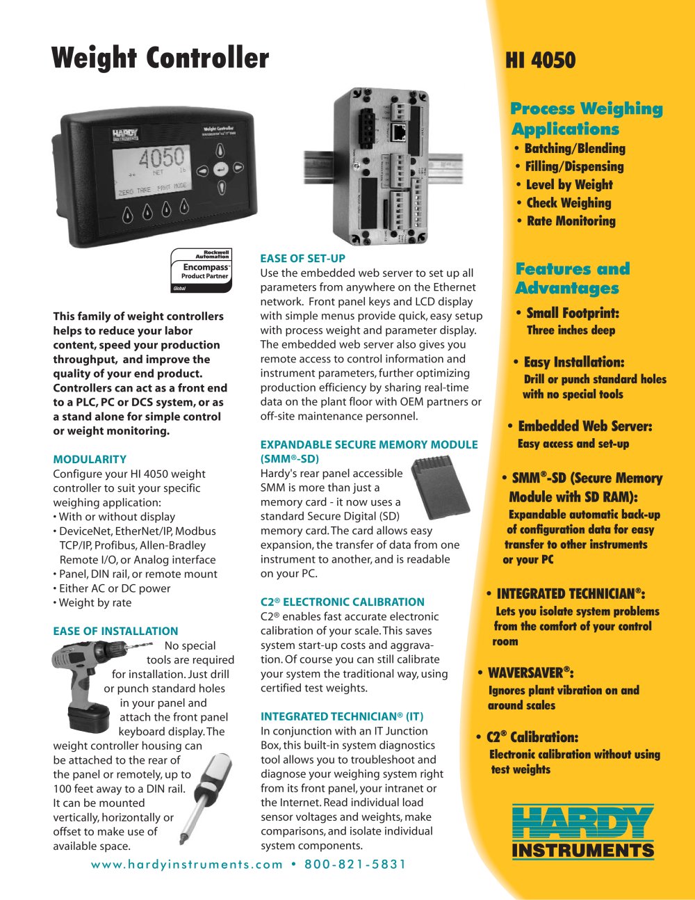 Weight Controller - Hardy Process Solutions