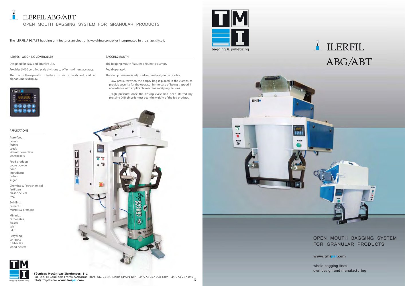 ILERFIL ABG/ABT: OPEN MOUTH BAGGING SYSTEM FOR GRANULAR PRODUCTS - TMI