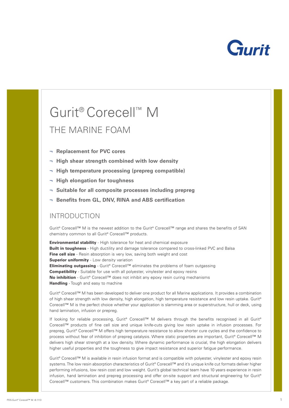 Corecell M-Foam - The Marine Foam (v5) - Gurit