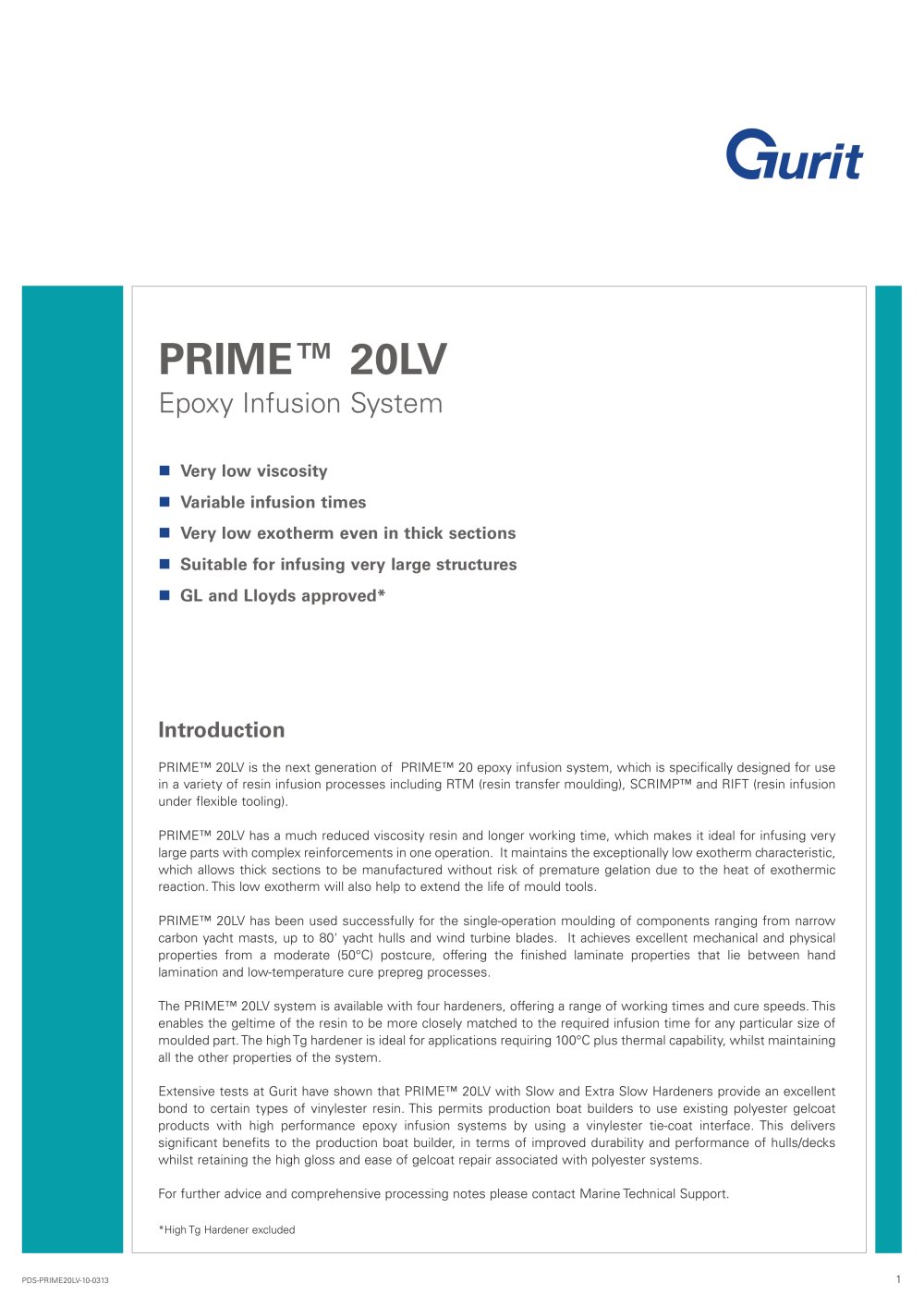 PRIME 20LV - Low Viscosity Epoxy Resin (v7)SP-HM - Gurit