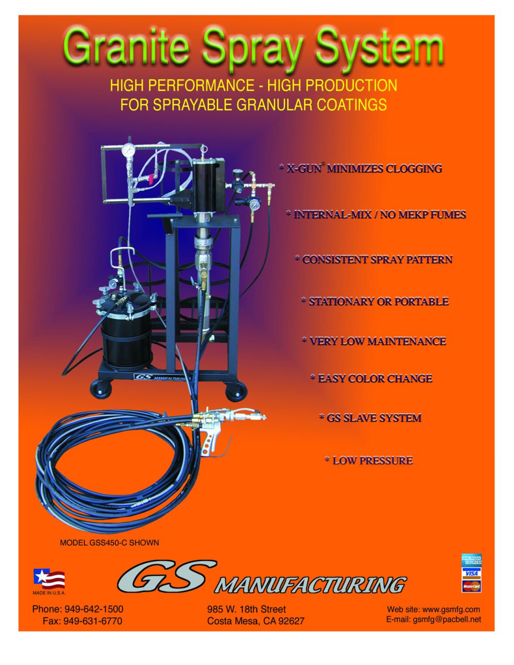 Granite Spray System - GS Manufacturing