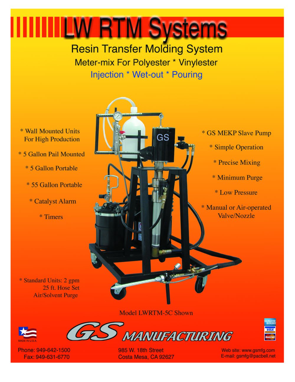 LW RTM Systems - GS Manufacturing