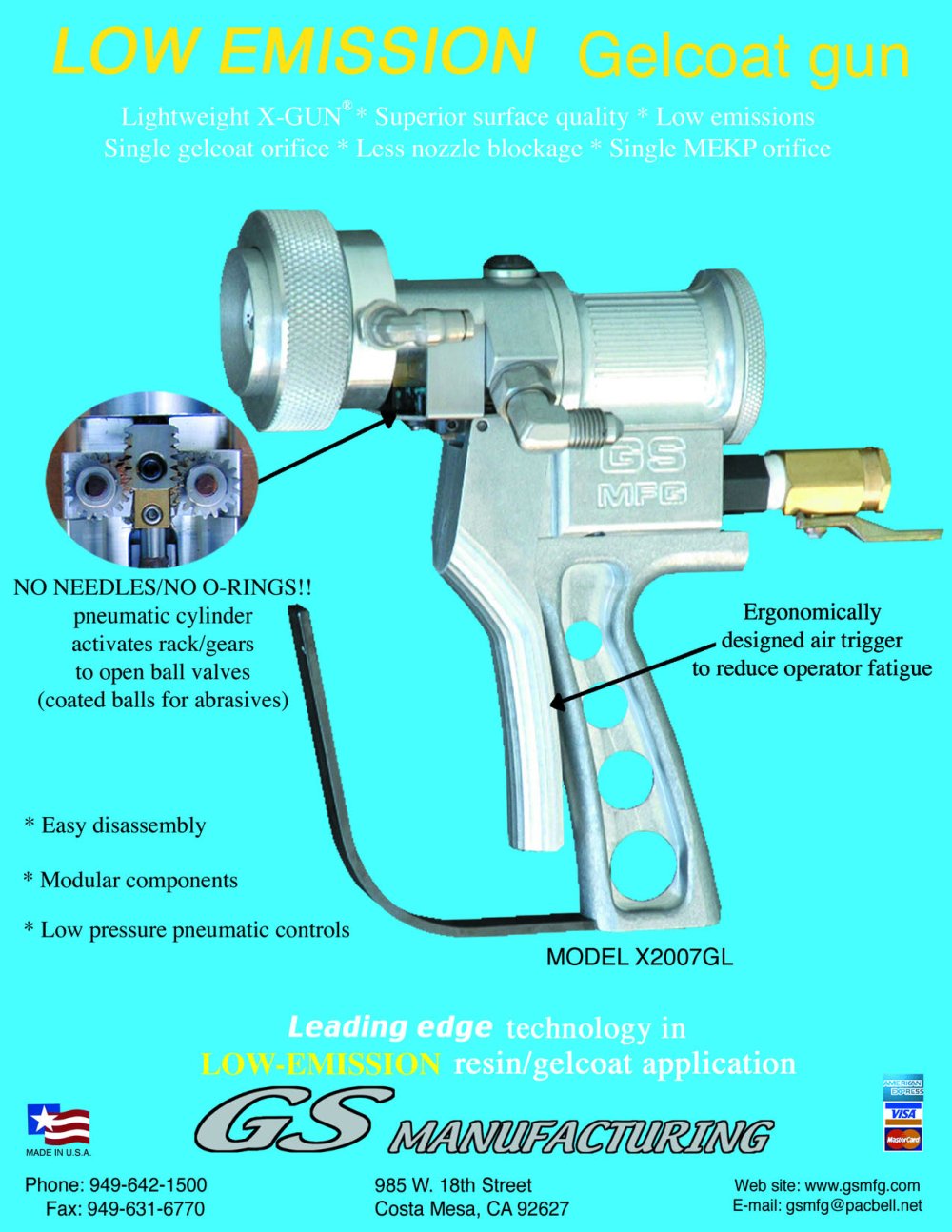 X2007GL Gelcoat X-GUN&reg; - GS Manufacturing