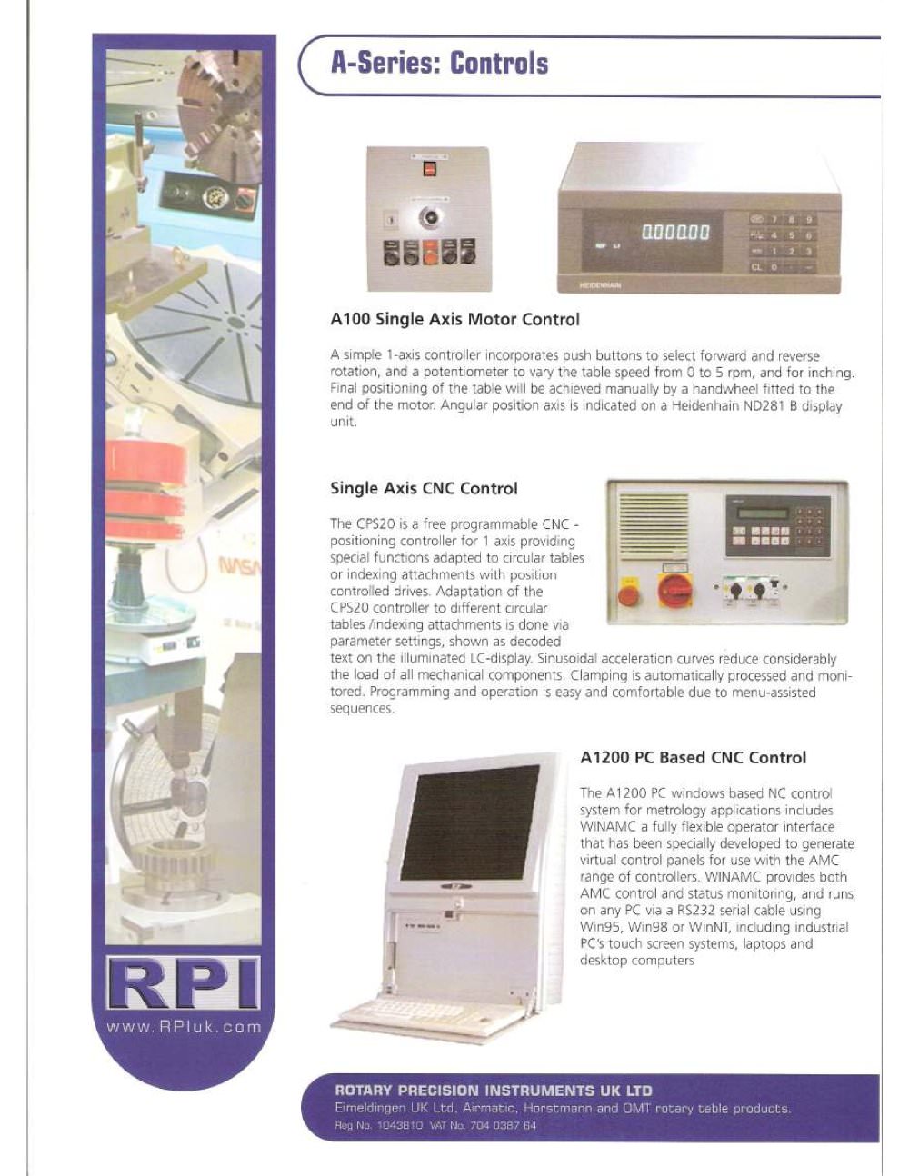 Rotary Precision Instruments UK - 40595, 2949, 94372, 154754, 101841, 101180, 2647, 82613
